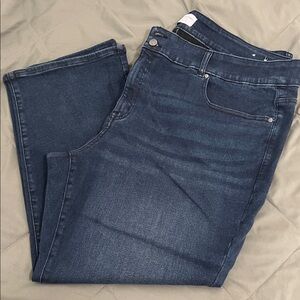 High Rise Tighter Tummy Deep Blue Jeans (short)